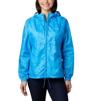 Columbia Flash Forward Printed Windbreaker, Chamarras Azules Para Mujer | 372168-QNW